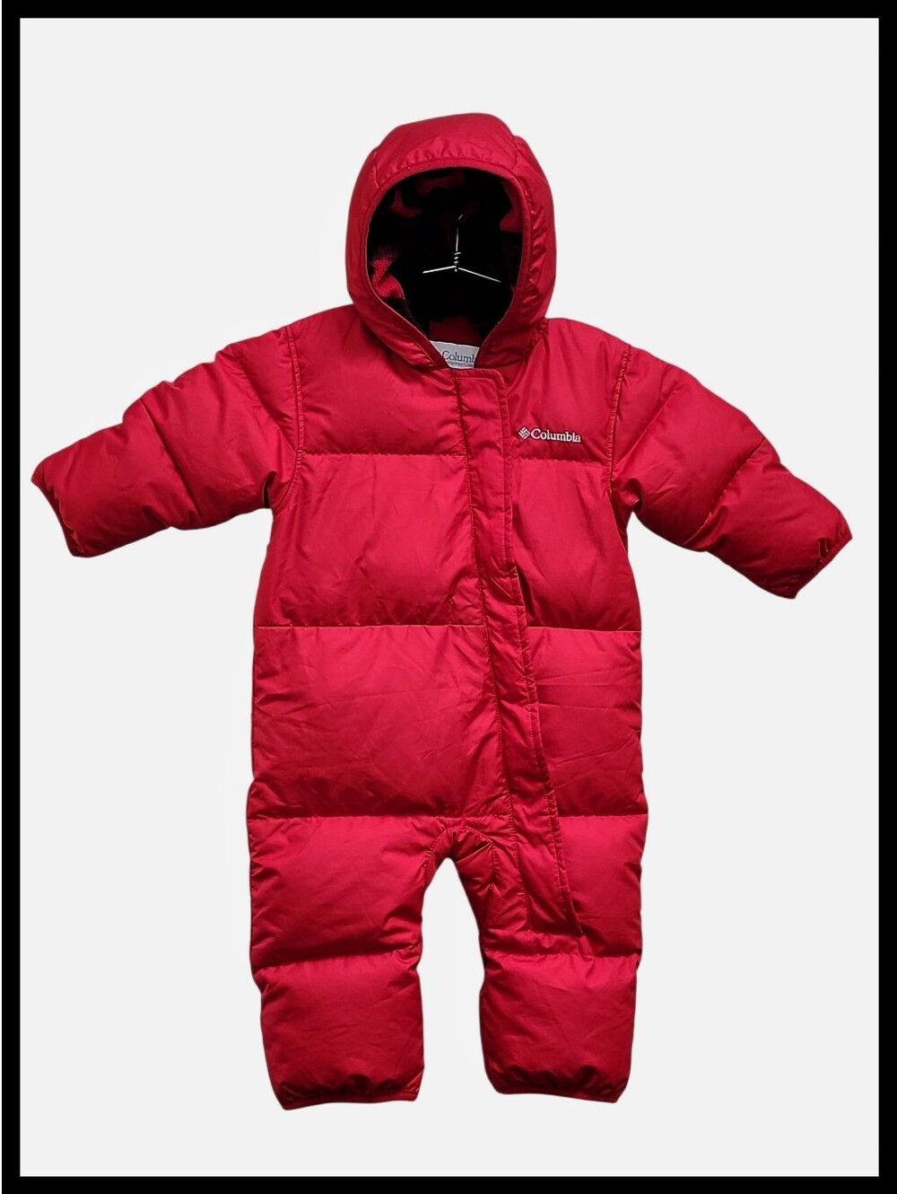 Columbia Snuggly Down Puffer Bunny Bunting Mountain Red Size 6 12 Month Unisex
